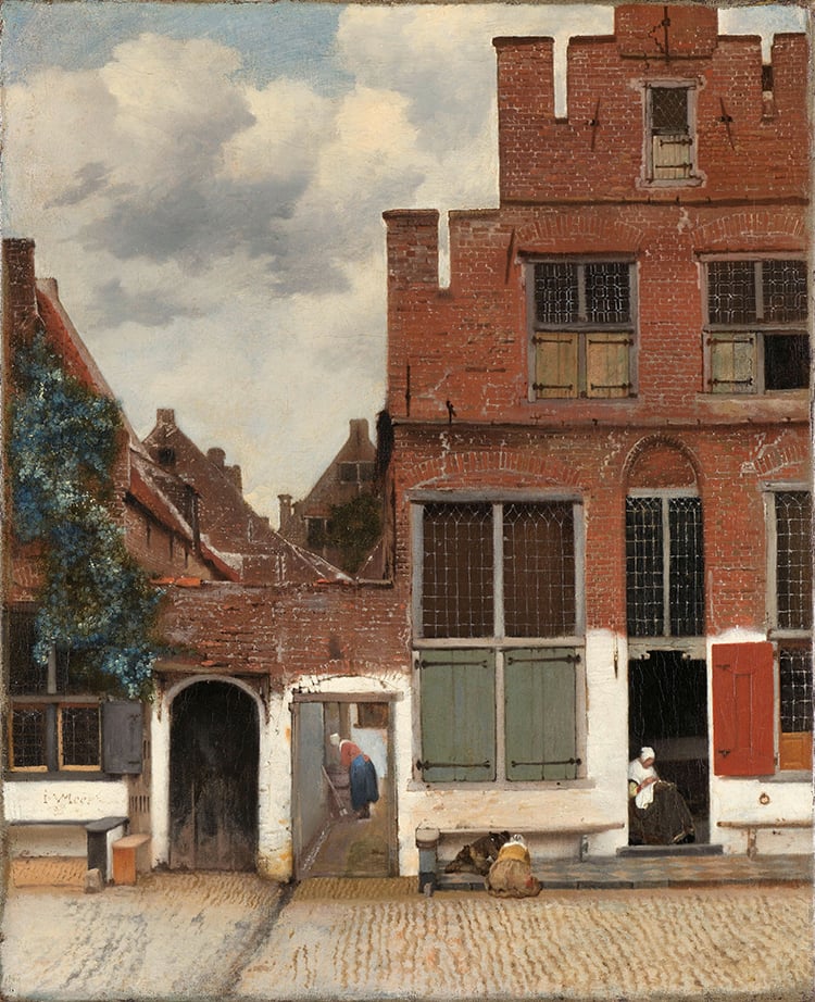 Johannes Vermeer, View of Houses in Delft, Known as ‘The Little Street’ (c. 1658). Courtesy of the Rijksmuseum, Amsterdam.