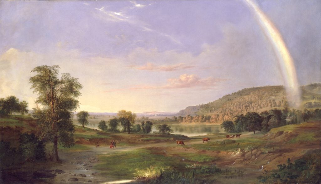 Robert Duncanson "Landscape with Rainbow" | american artist | american landscape painting | hudson river school | african american art