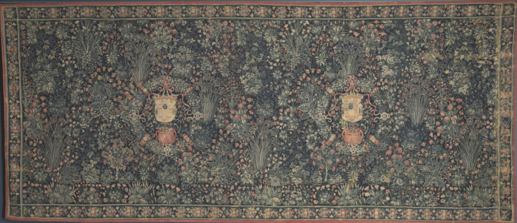 Millefleurs Tapestry with Medici Coat of Arms (1520s). Courtesy of the Cleveland Art Museum.