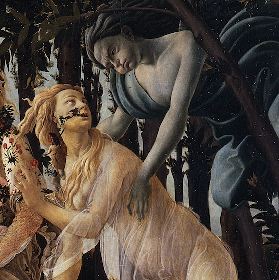 Detail of Primavera by Sandro Botticelli.