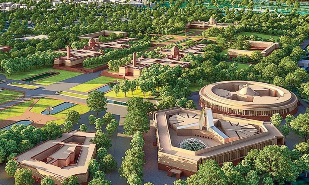 A rendering of the proposed Delhi parliament complex. Courtesy of HCP Designs.