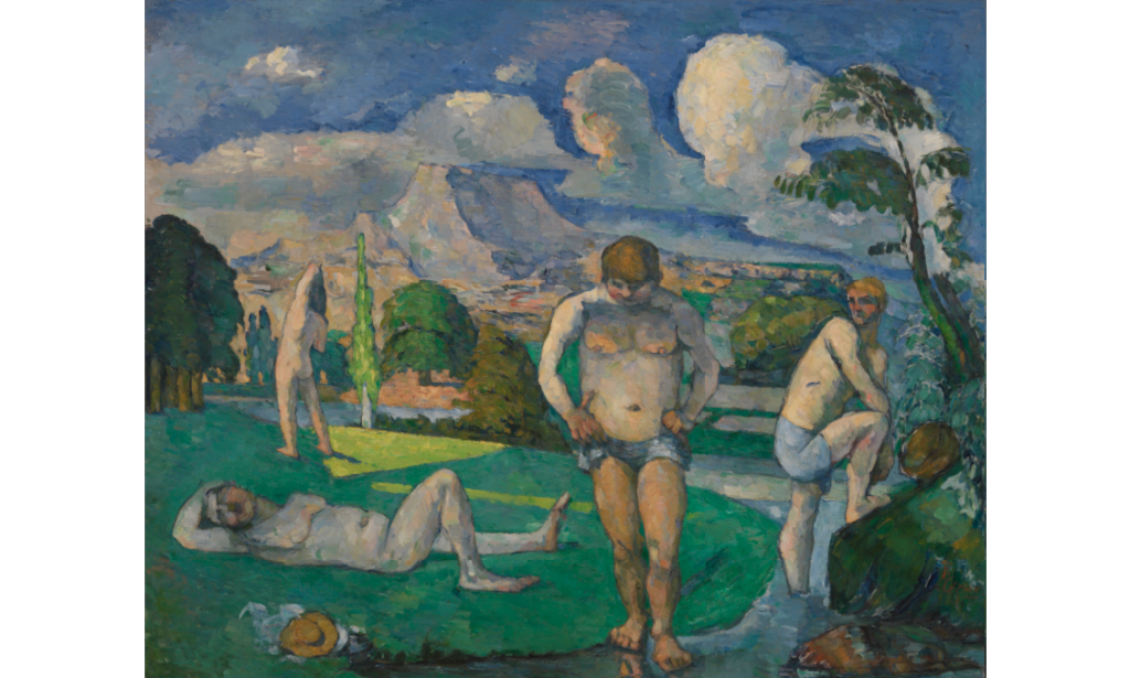 Paul Cézanne, Bathers at Rest (Baigneurs au repos) (circa 1876–1877). Collection of the Barnes Foundation.