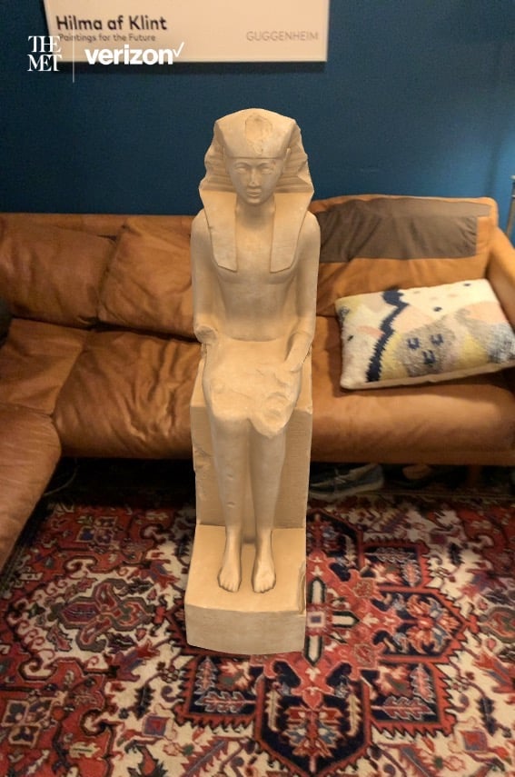 Seated Statue of Hatshepsut... by my couch.