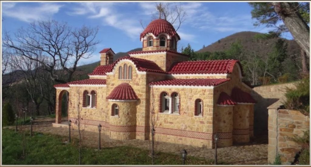 "Byzantine-style church" seen at the Krinitsa site, as seen in <em>Putin's Palace.</em>