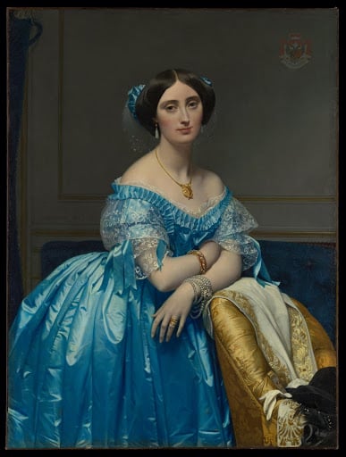 Jean-Auguste-Dominique Ingres, The Princesse de Broglie (1851–1853). Collection of the Metropolitan Museum of Art.