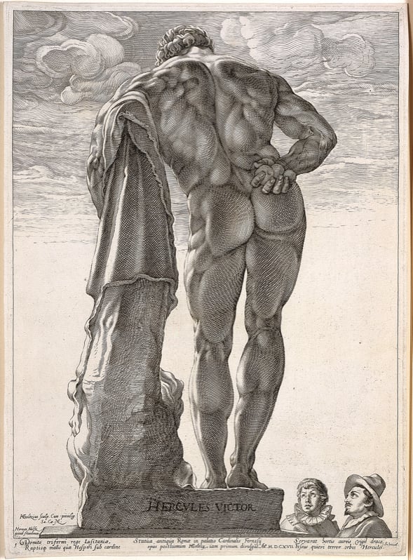 Hendrick Goltzius, <i>The Farnese Hercules</i> (c. 1591-92). Courtesy of the Blanton Museum of Art.