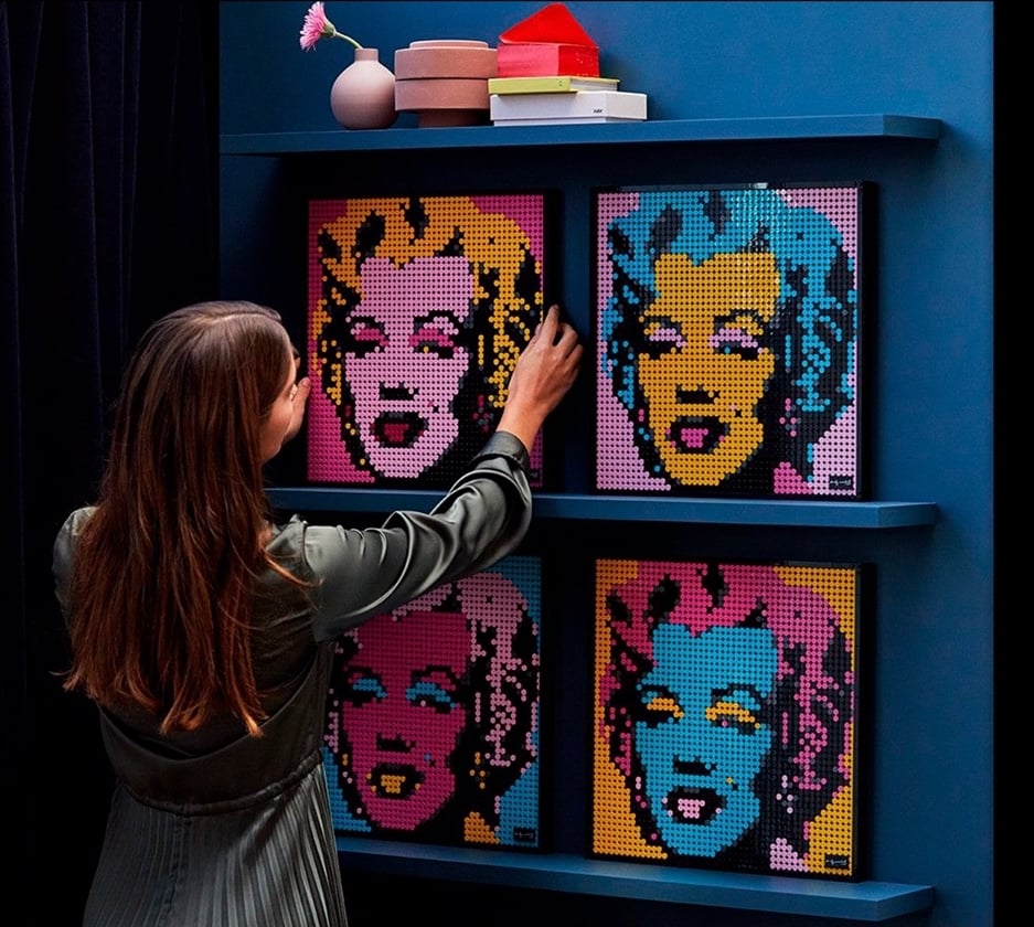 This Andy Warhol Marilyn Monroe kit is part of the LEGO Art series. Photo courtesy of LEGO.