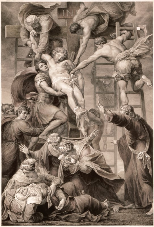 Paolo Toschi, <i>Descent from the Cross after a painting by Daniele da Volterra</i> (1843). Courtesy of the Blanton Museum of Art.