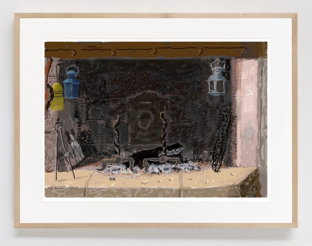 David Hockney, No Fire (2020). Courtesy of Gray New York.