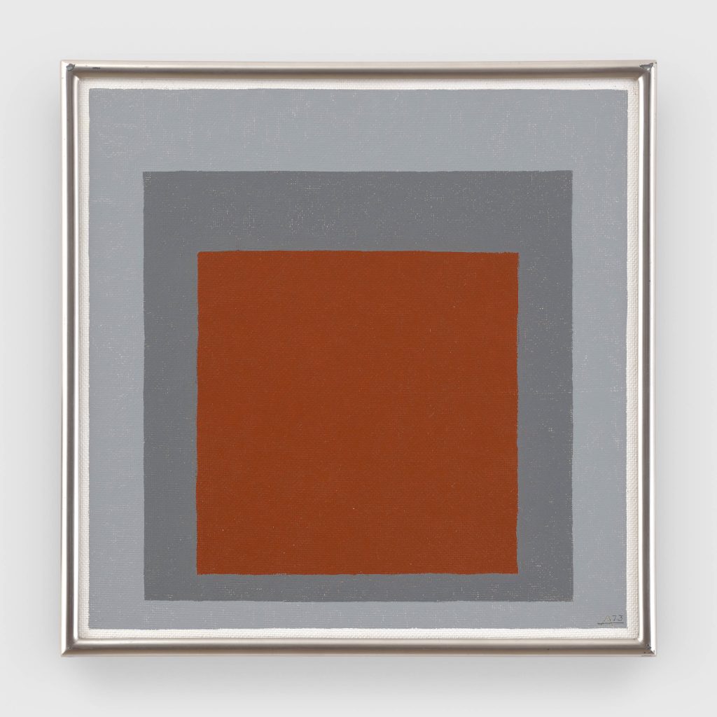 Josef Albers, Study to Homage to the Square (1973). © The Josef and Anni Albers Foundation / Artists Rights Society (ARS), New York. Courtesy The Josef and Anni Albers Foundation and David Zwirner