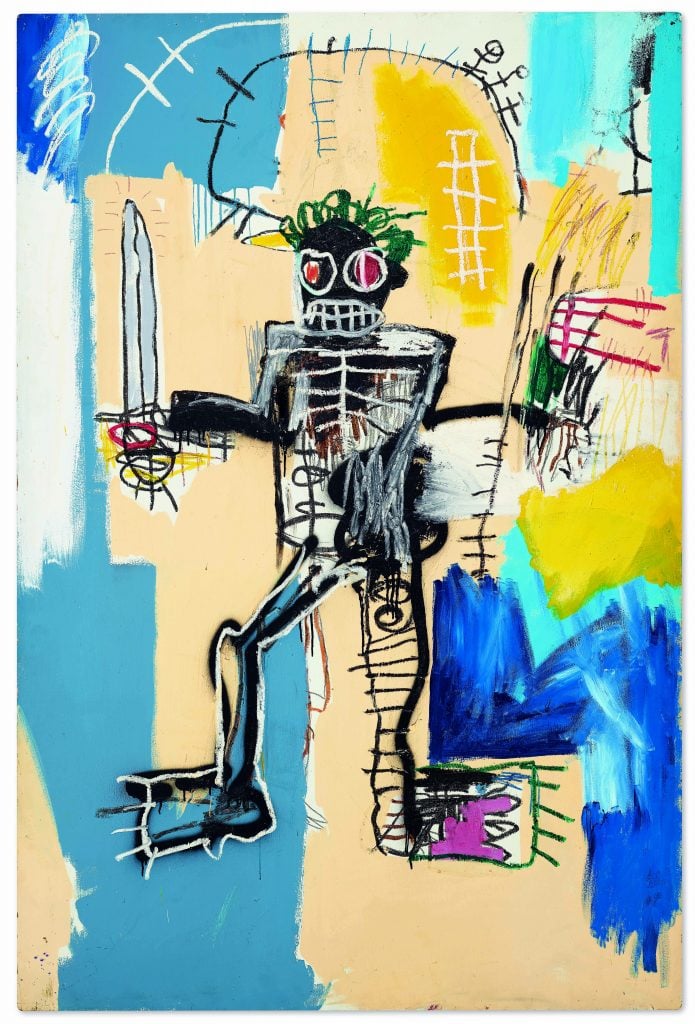 Jean-Michel Basquiat, Warrior(1982). Estimate: HK$240 million–320 million/ US$31 million–41 million. Image courtesy Christie's Images Ltd. 2021.