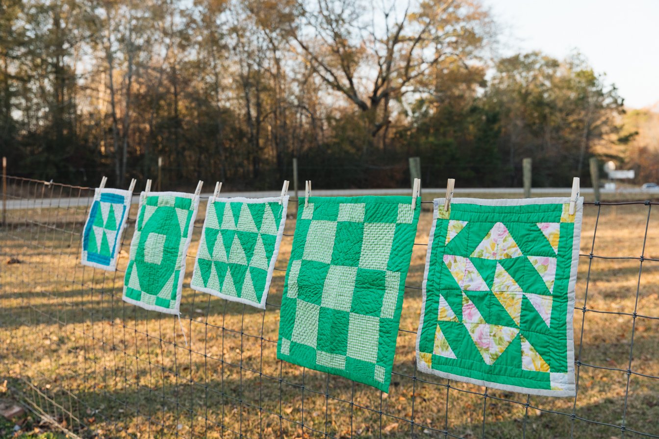 Quilts from Doris Pettway Hacketts on sale through Etsy. Courtesy of Nest.