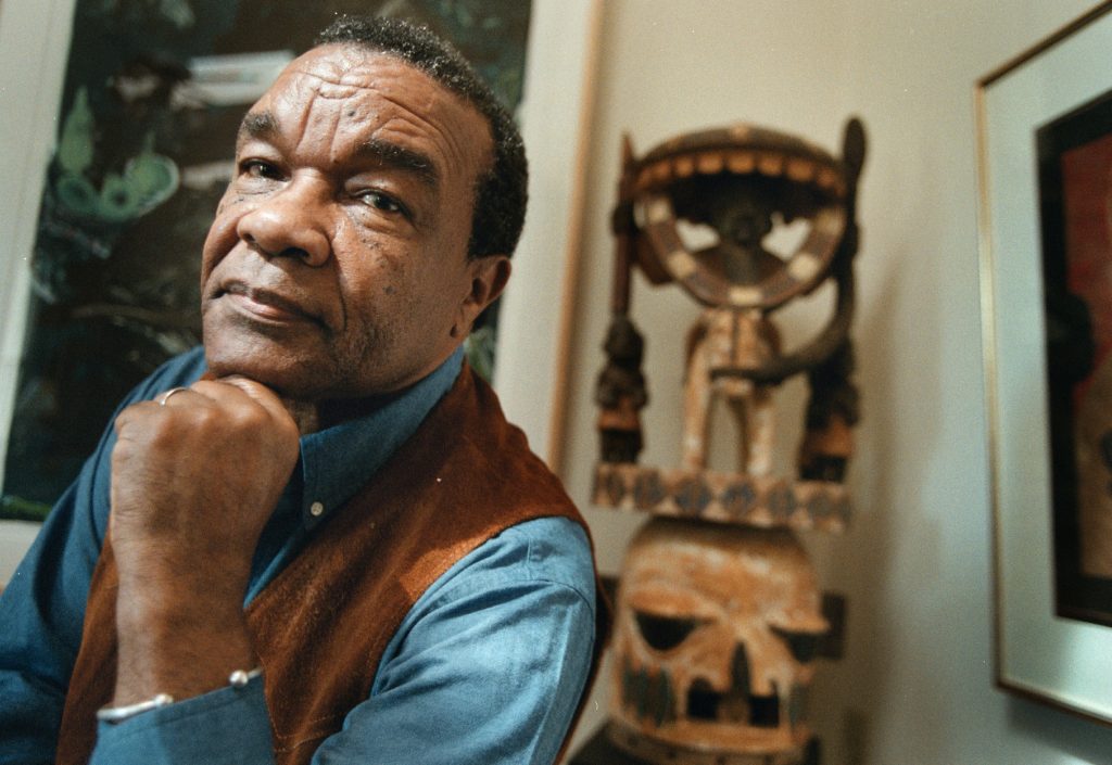 Portrait of David C. Driskell inside his home with some of his artwork. Photo: Washington Post for Getty Images.