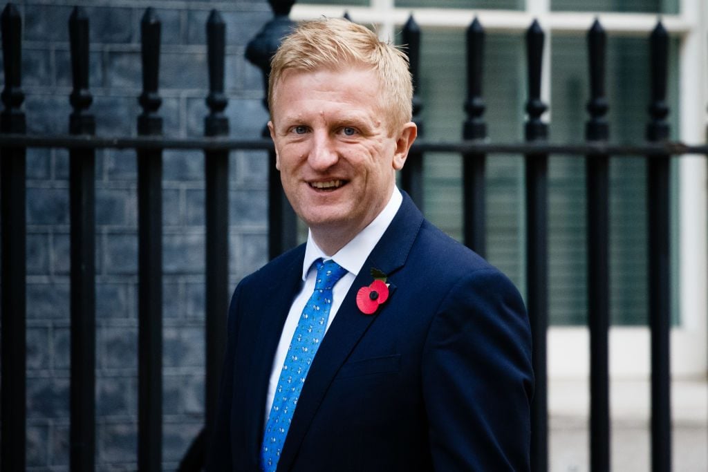 Oliver Dowden, the UK's culture secretary. Photo by David Cliff/NurPhoto via Getty Images.