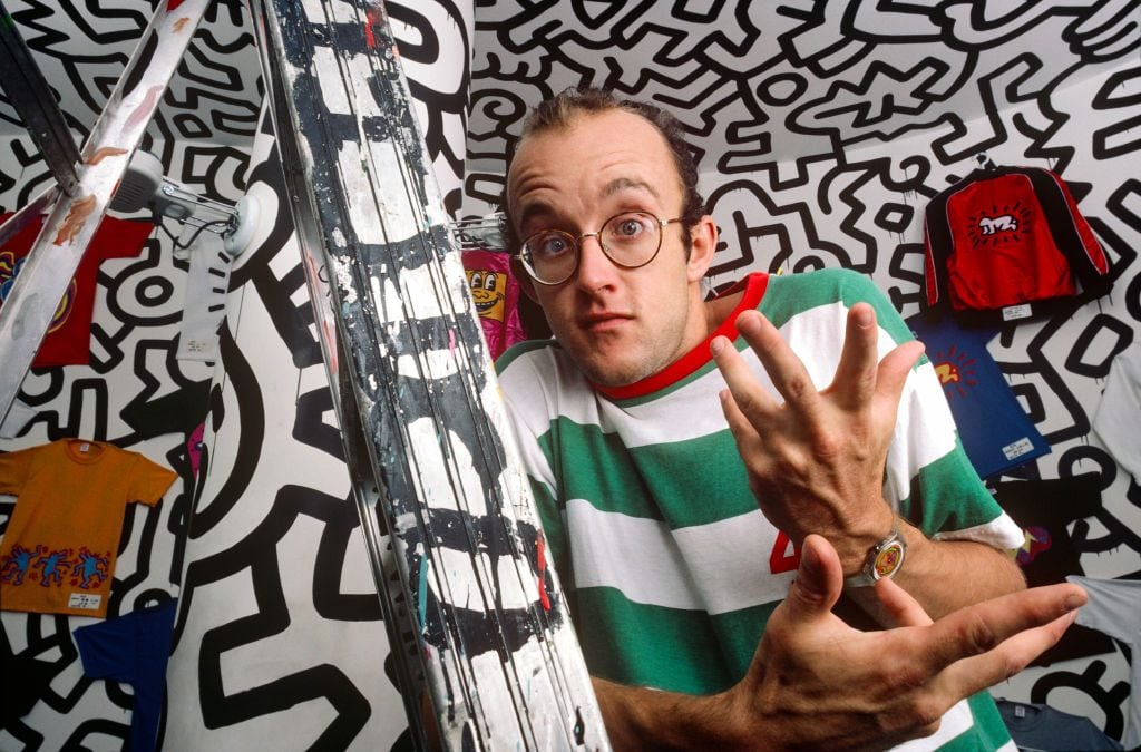 Keith Haring, September 1986, in New York City. Photo by Joe McNally/Getty Images.