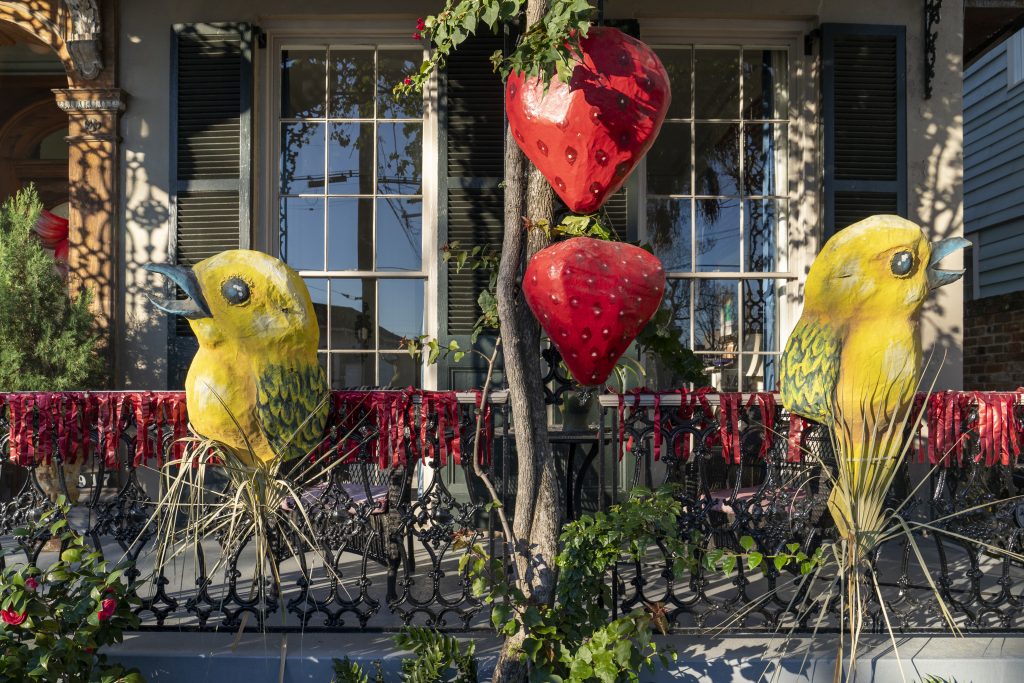 The Bird House, a Mardi Gras house float in New Orleans. Photo by Erika Goldring/Getty Images.