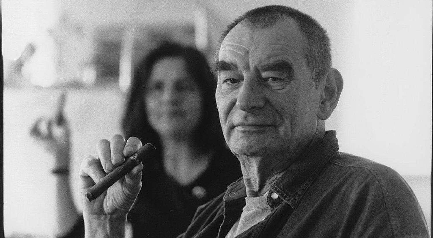 Artist Otto Muehl and his wife. MAK. Vienna. Photograph. 1998 Photo: Imagno/Getty Images.