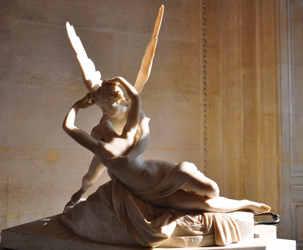 Antonio Canova, em>Psyche Revived by Cupid’s Kiss</em> (1787–93). Collection of Louvre Museum, Paris. 