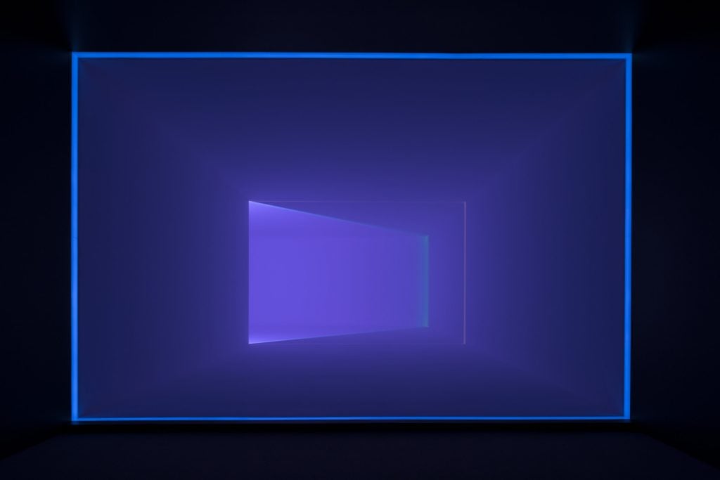 James Turrell, <i>Once Around, Violet (Shallow Space),</i> (1971). Collection of Tallulah Anderson. © James Turrell, Photo by Florian Holzherr. Courtesy of MASS MoCA. 