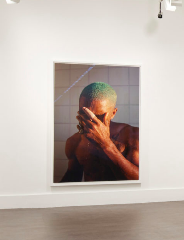 A portrait of Frank Ocean by Wolfgang Tillmans, on view at the Irish Museum of Modern Art, Dublin. Photo courtesy Irish Museum of Modern Art.