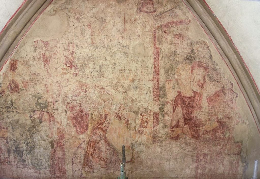 A mural discovered in the southern transept of the Augsburg cathedral. Photo: Angelika Porst.