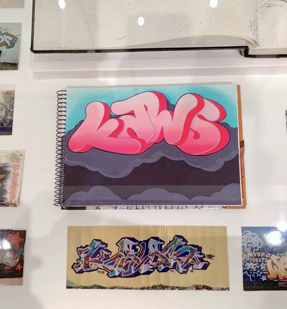 Book from KAWS's graffiti career (ca. 1990s). (Photo by Ben Davis)