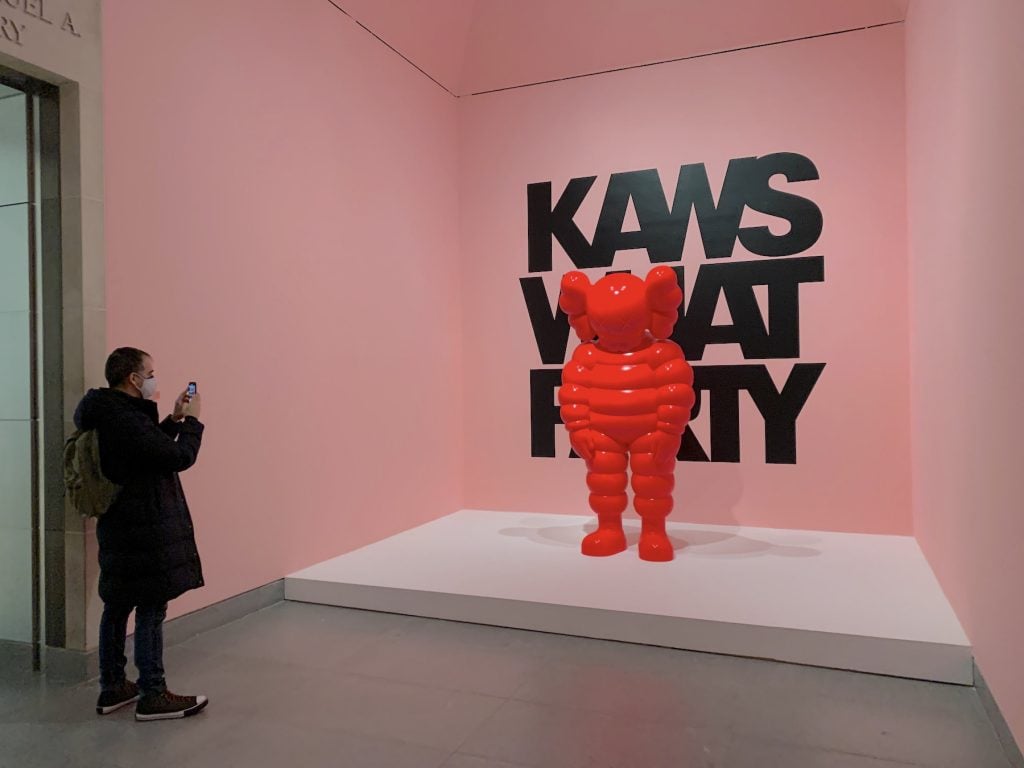Entry to "KAWS: What Party" at the Brooklyn Museum. (Photo by Ben Davis)
