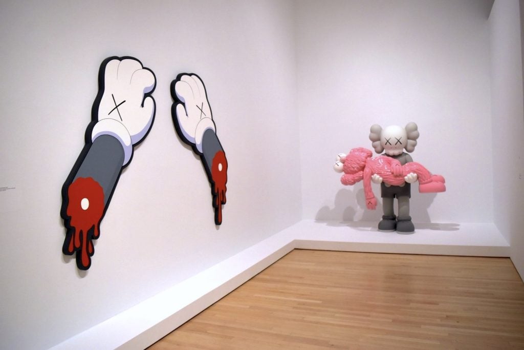 KAWS, New Morning (2012)and Gone (2020) (Photo by Ben Davis)