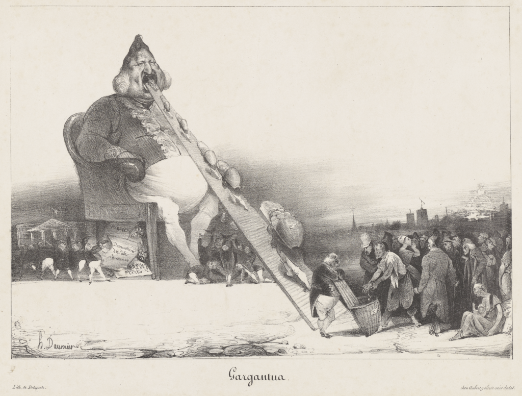 Honoré Daumier, Gargantua (1831). Photo: Yale University Art Gallery.