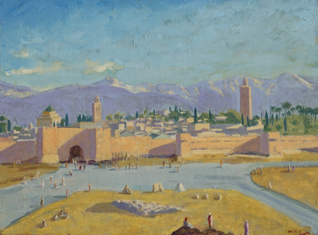 Sir Winston Churchill, Tower of the Koutoubia Mosque (1943). Courtesy of Christie's Images Ltd.