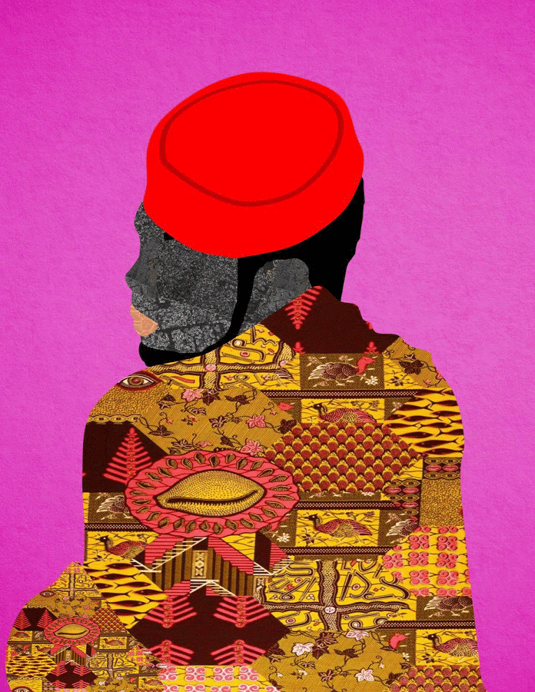 An Osinachi self-portrait paying tribute to his Igbo heritage. Courtesy of Kenny Schachter.