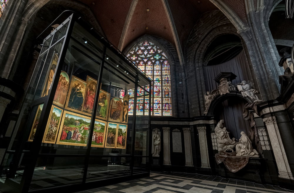 The Ghent Altarpiece at St. Bavo's Cathedral. Photo: Cedric Verhelst.