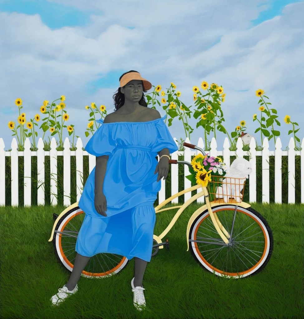 Amy Sherald, A Midsummer Afternoon Dream (2020). © Amy Sherald. Courtesy the artist and Hauser & Wirth. Photo: Joseph Hyde.