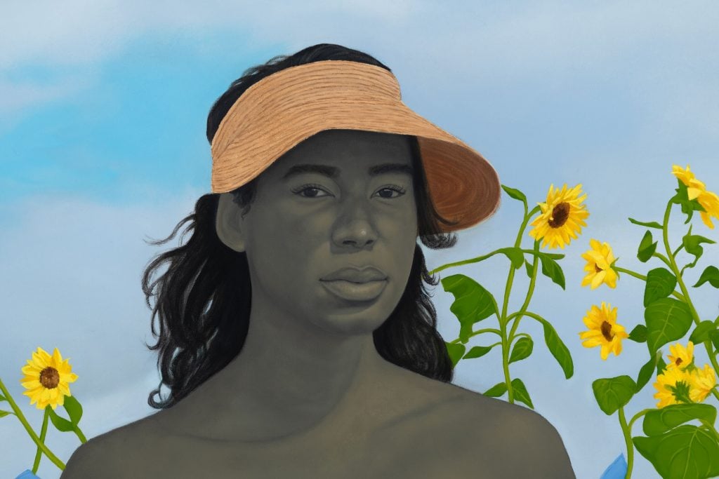 Amy Sherald, <i>A Midsummer Afternoon Dream</i> (detail, 2020). © Amy Sherald. Courtesy the artist and Hauser & Wirth. Photo: Joseph Hyde.