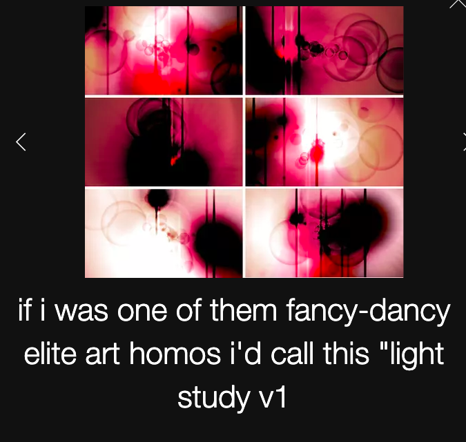 Screenshot of Beeple 's <em>if I was one of them fancy-dancy elite art homos I'd call this 'light study v1</em> from November 10, 2008. Courtesy the artist. 