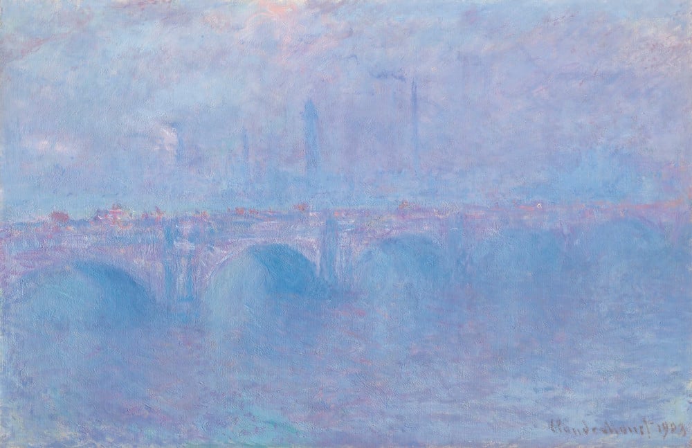 Claude Monet, Waterloo Bridge, effet de brouillard (1899–1903). Image courtesy Christie's.