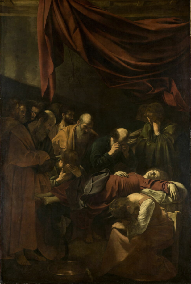 Caravaggio's <i>La Mort de la Vierge</i> (1604–16) on the Louvre's new online collections database. Courtesy of the Courtesy of the Musée du Louvre. 