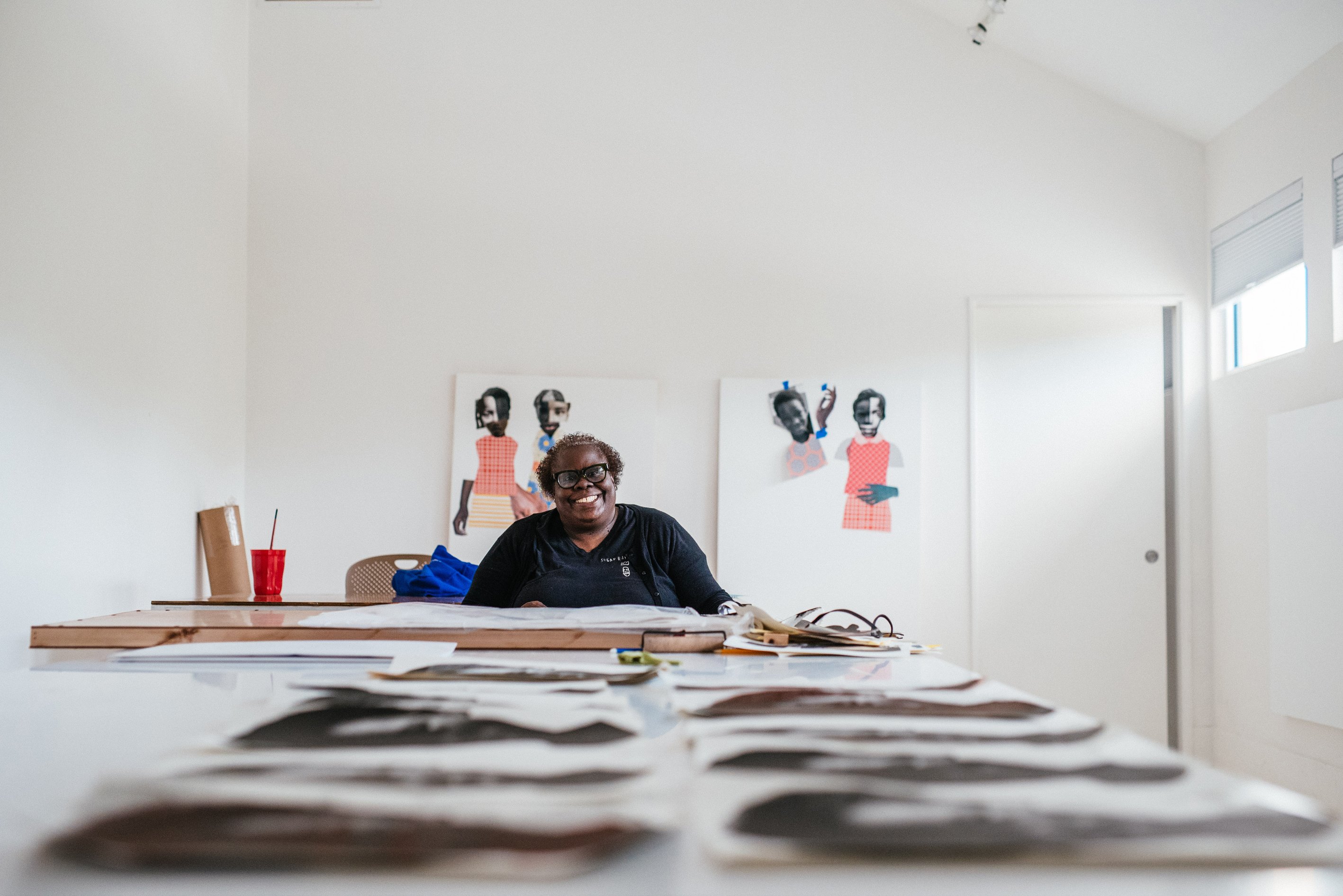 Deborah Roberts. Photo by Mark Poucher. ©Deborah Roberts. Courtesy the artist and Stephen Friedman Gallery, London.