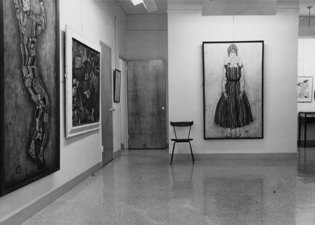 An Egon Schiele exhibition at Galerie St. Etienne in 1960. Photo courtesy of the Kallir Research Institute.