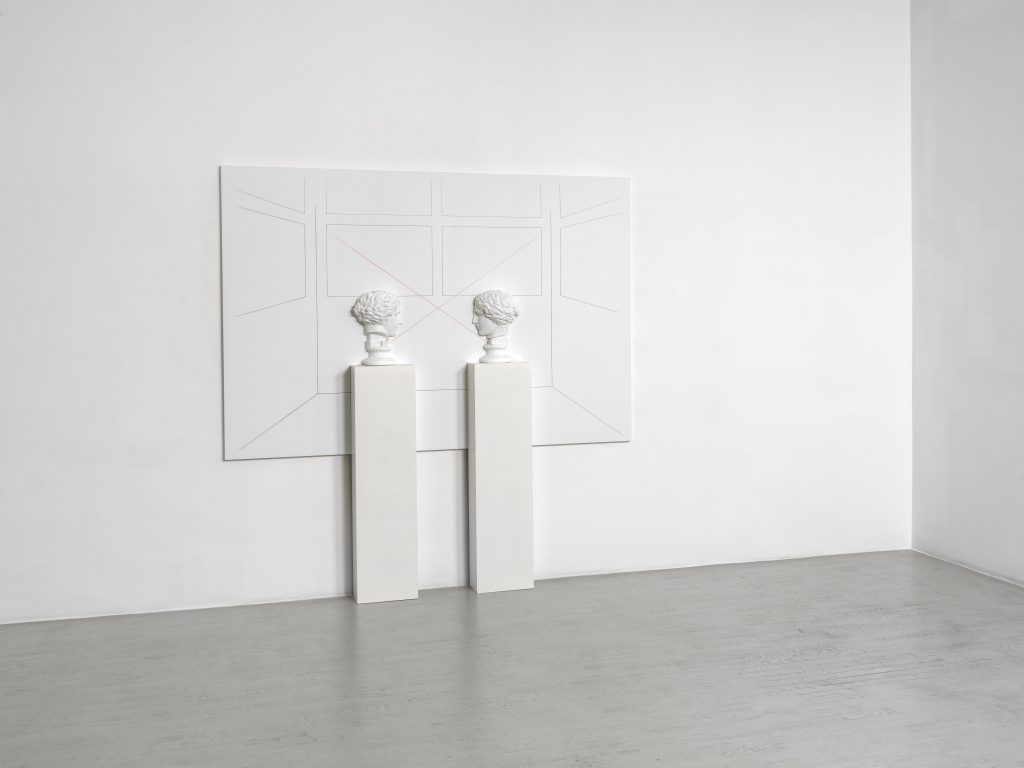 Installation view "Giulio Paolini: Fuori Quadro" 2021. Courtesty of Alfonso Artiaco.