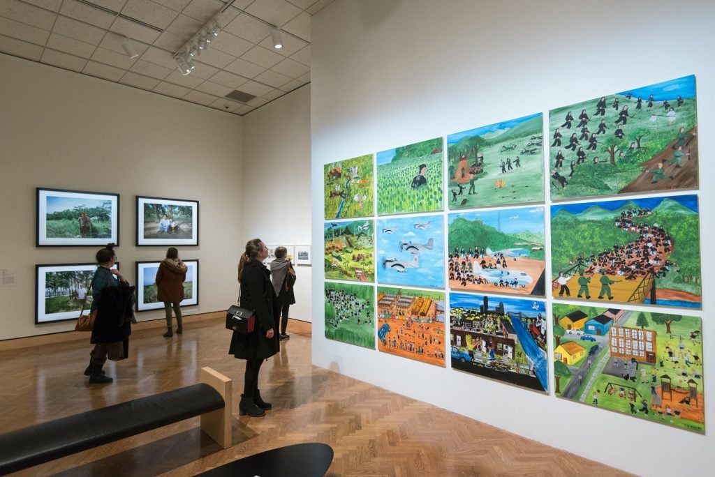 A view of Mia's "Artists Respond: American Art and the Vietnam War, 1965-1975" exhibition. Photo courtesy Mia.