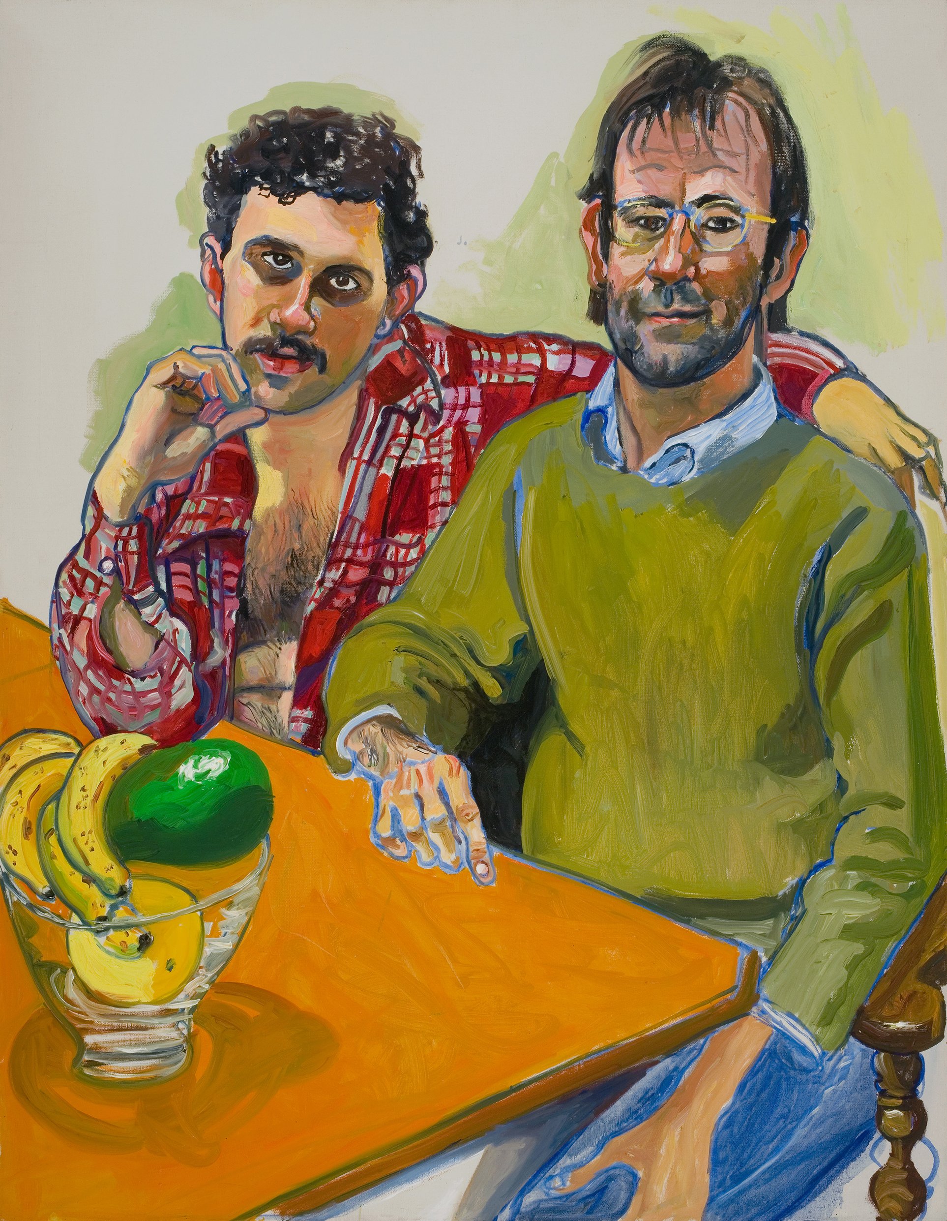 Alice Neel, Geoffrey Hendricks and Brian (1978). © The Estate of Alice Neel.