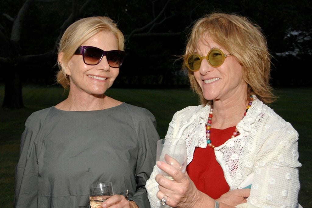 Janelle Reiring and Helene Weiner, the founder of Metro Pictures, in 2009. Photo by Patrick McMullan via Getty Images.