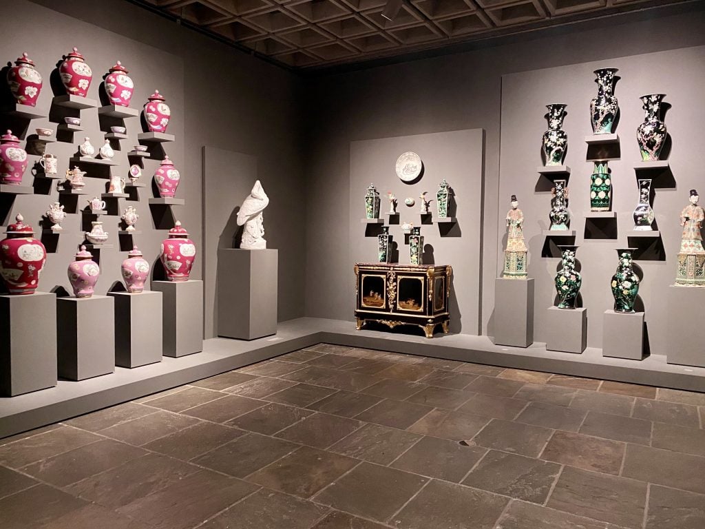 The European and Asian Porcelain Gallery at the Frick Madison. Photo by Sarah Cascone.