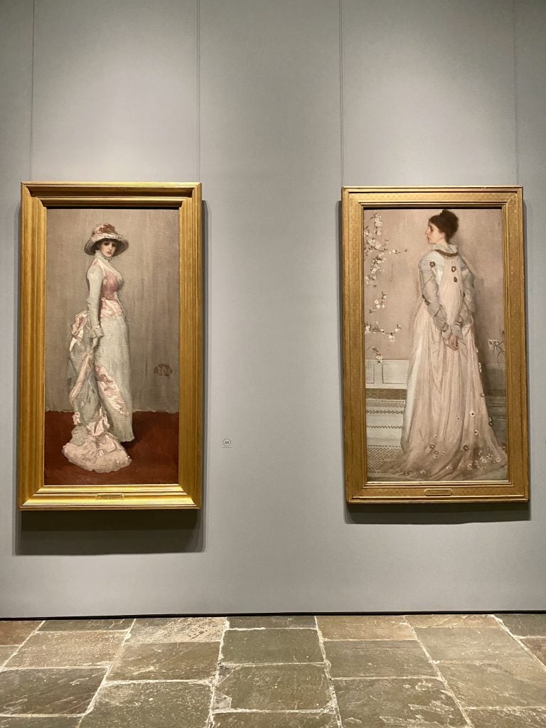 Works by John McNeil Whistler at the Frick Madison. Photo by Sarah Cascone. 