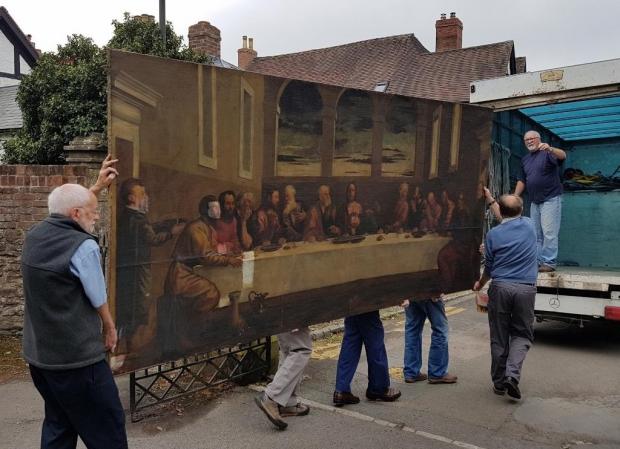 Last supper being put on a lorry. Photo courtesy Ronald Moore.