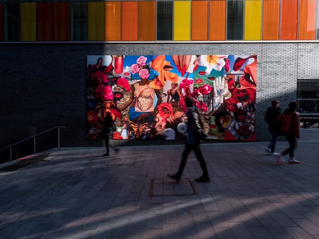 Linder, Bower of Bliss (2021). Installation view at Liverpool ONE. Photo by Mark McNulty.
