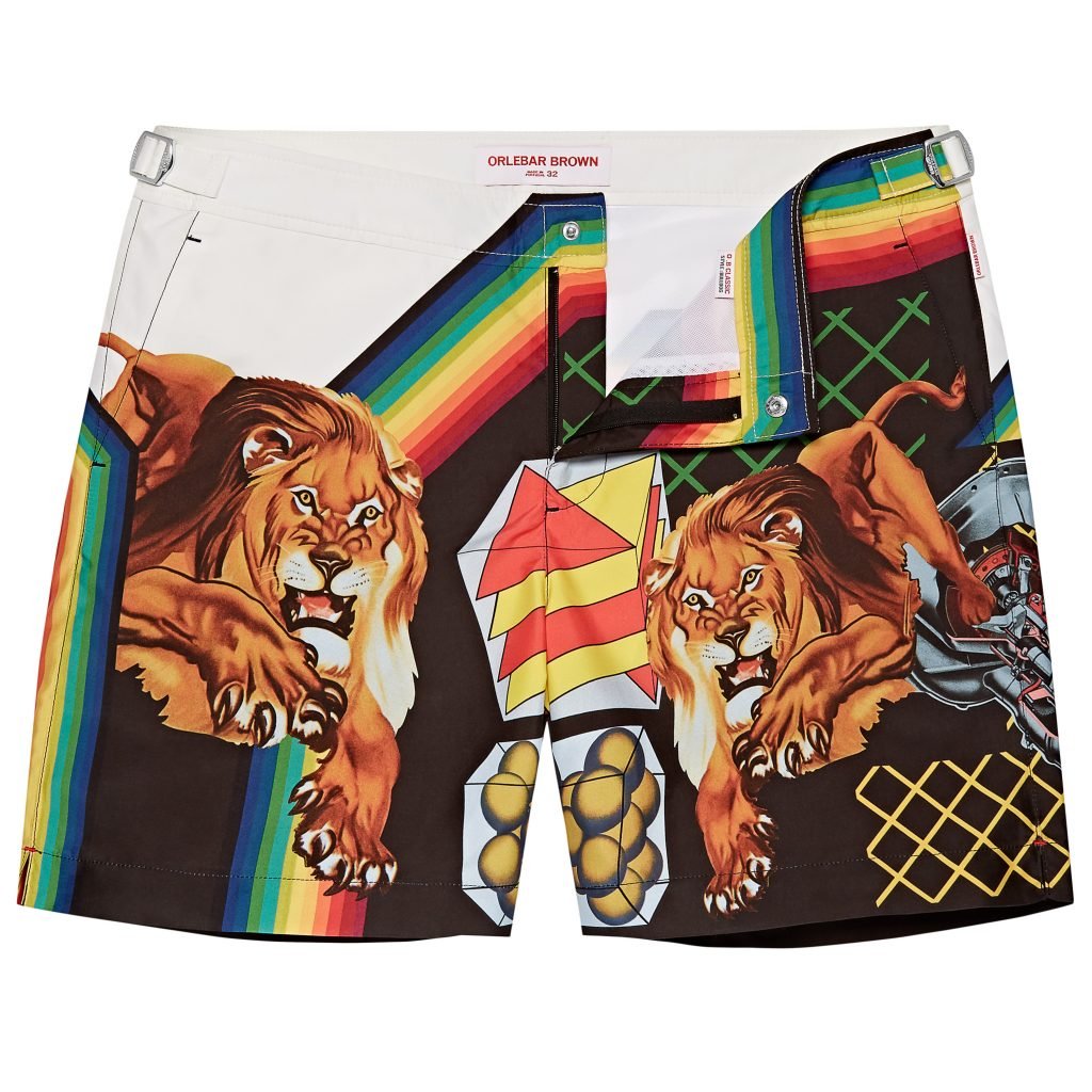 Orlebar Brown swim shorts with a Peter Phillip's design.