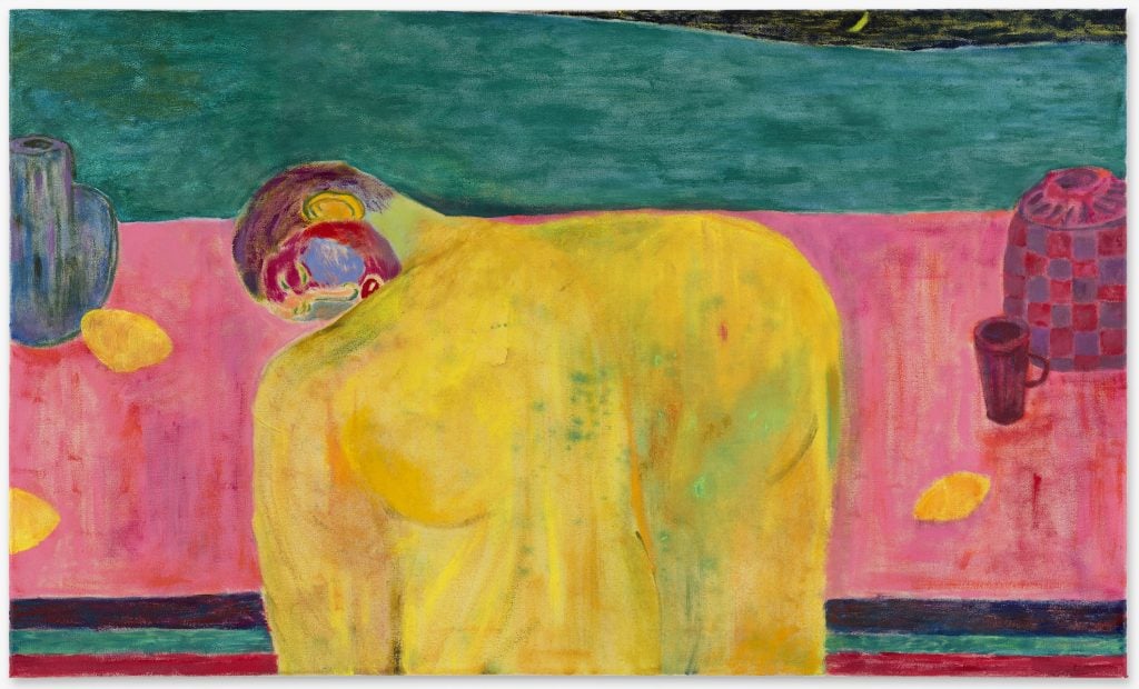 Shota Nakamura, Lemon on the pink table (2021). Courtesy of Peres Projects, Berlin.