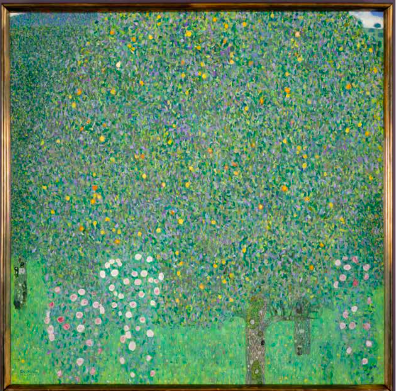 Gustav Klimt, Rosebushes Under the Trees (1905).  Courtesy the French Ministry of Culture.